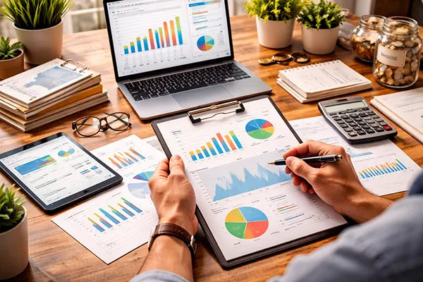 Revisão financeira trimestral